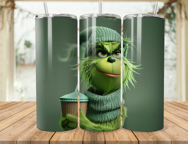 Grinch Sublimation 20 oz Tumbler Wrap 009