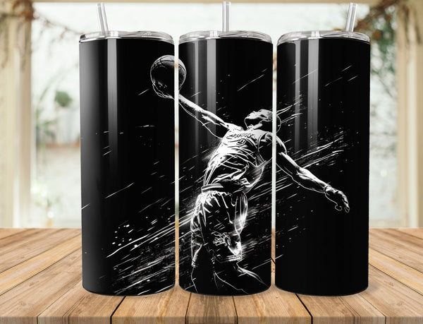 Basketball Sublimation 20 oz Tumbler Wrap 009